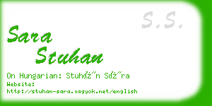 sara stuhan business card